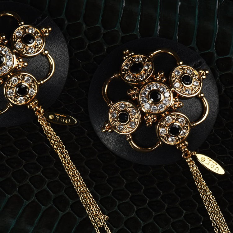 Skórzane ozdobne nasutniki Upko Luxury Baroque Leather Pasties