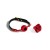 Silikonowy knebel w kształcie róży z czarnymi paskami Zalo & Upko Doll Series Rose Ball Gag