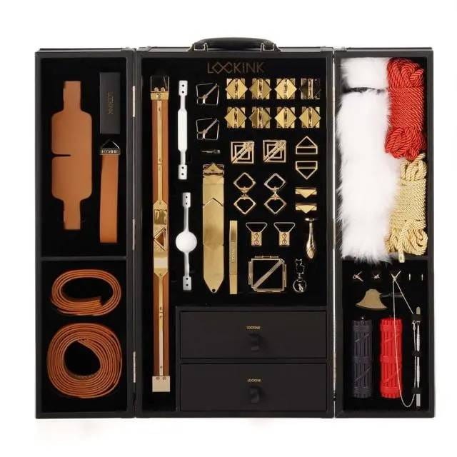LOCKINK zestaw Bondage All-in-1 BDSM Play Kit Brown