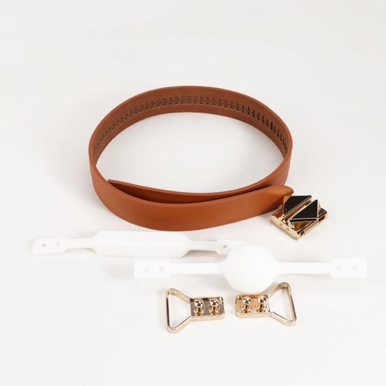 LOCKINK zestaw knebli Ball-Gag & Gag-Bite Set Brown