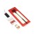 Liebe Seele szpicruta Kinbaku Ukiyoe Red Rosy Leather Mini Crop