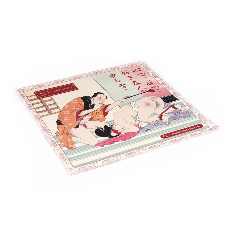 Liebe Seele szpicruta Kinbaku Ukiyoe Red Rosy Leather Mini Crop