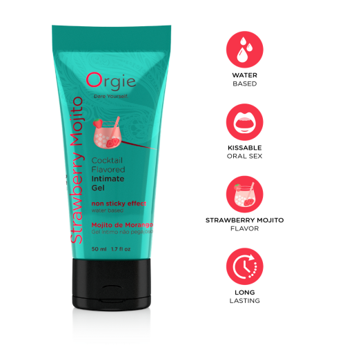 LUBE TUBE COCKTAIL – STRAWBERRY MOJITO – 50 ML