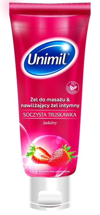 Unimil Soczysta Truskawka żel 200ml - żel nawilżający idealny  do masażu