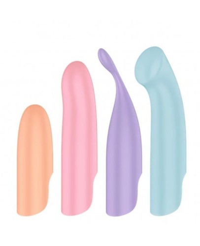 Satisfyer wibrator z wymiennymi nakładkami dając różne doznania