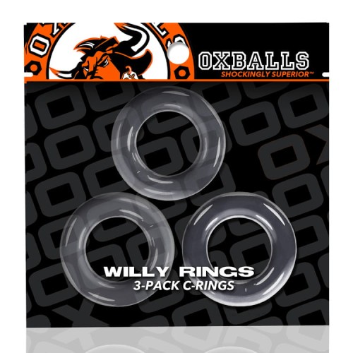 Willy Rings Cockrings - 3 elementy, transparentne