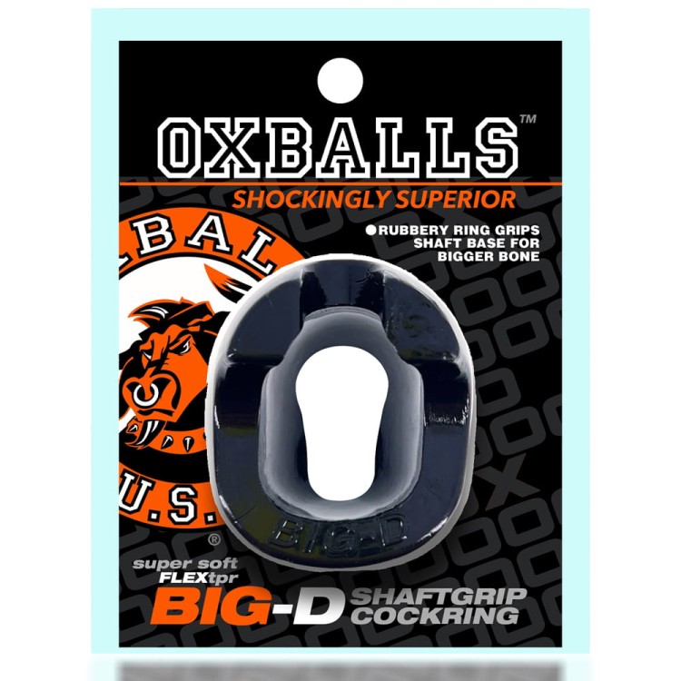 Big-D Shaft Grip Cockring Black - obejmuje  całą męskość dla lepszych oczuć