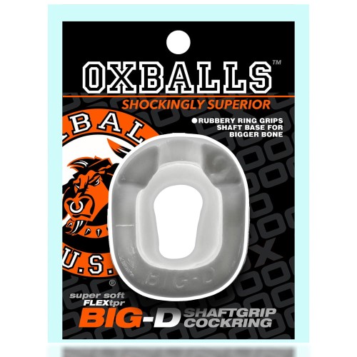Oxballs - Big-D Shaft Grip Cockring White - dla tych, którzy pragną wzbogacić swoje doznania