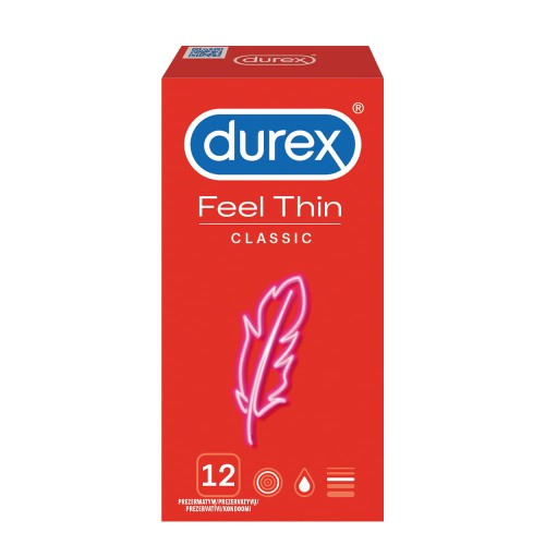 Prezerwatywy Feel Thin Classic 12 szt. - cienkie dla większej wrażliwości
