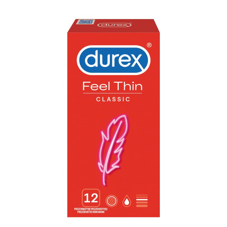 Prezerwatywy Feel Thin Classic 12 szt. - cienkie dla większej wrażliwości