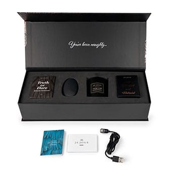 Zestaw idealny na prezent The Naughty Collection mini wibrator,   czarny z elementem różowego złota
