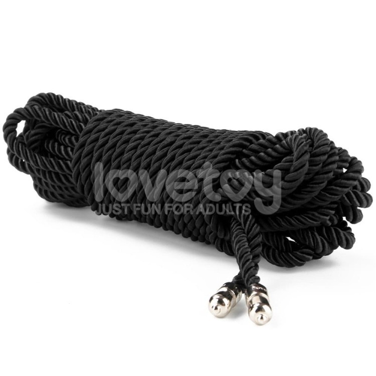 Lina do krępowania REBELLION EBONY - idelana do bondage, aksamitna