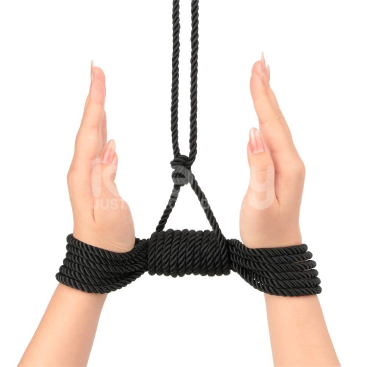 Lina do krępowania REBELLION EBONY - idelana do bondage, aksamitna
