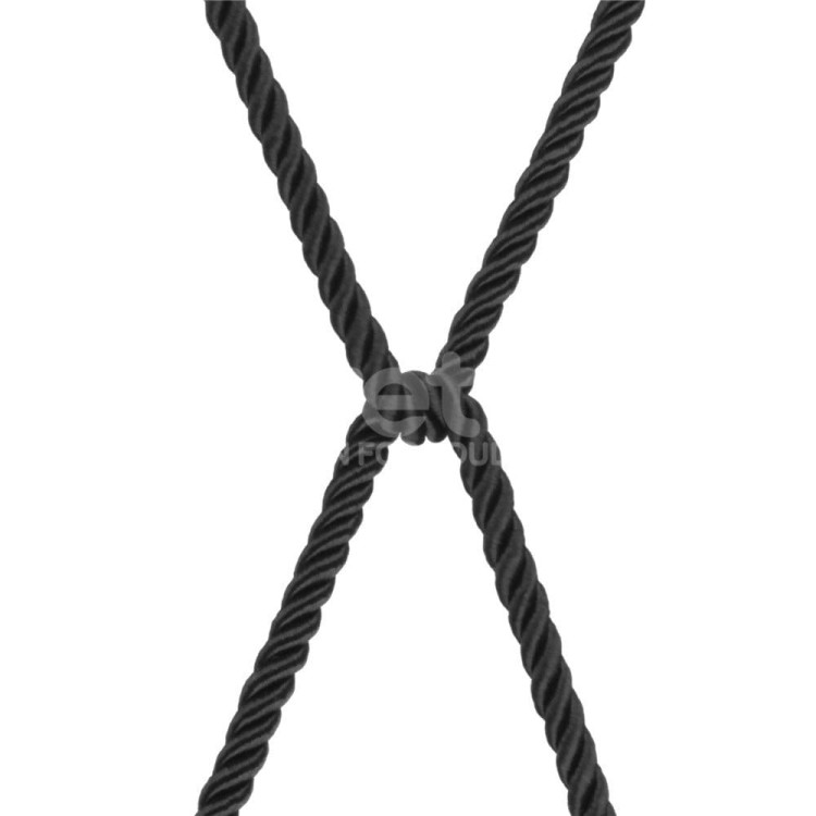 Lina do krępowania REBELLION EBONY - idelana do bondage, aksamitna
