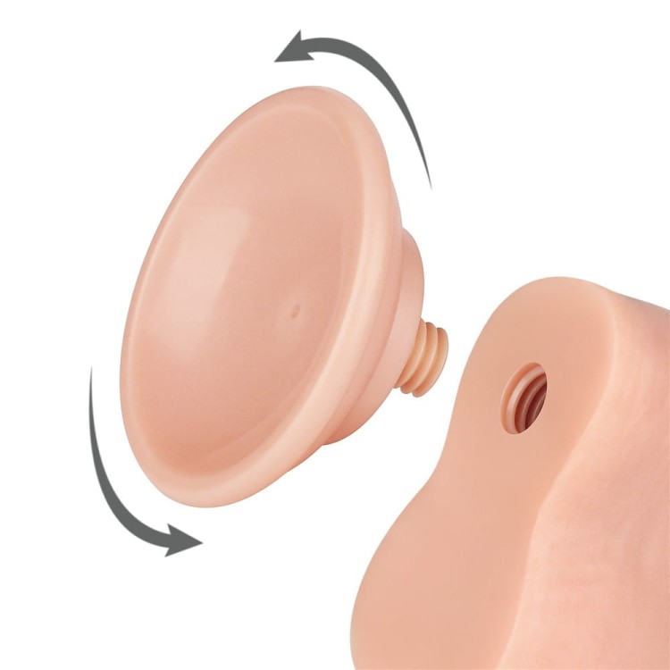 Dildo  8'' mocna przyssawka, z przesuwalną skórą
