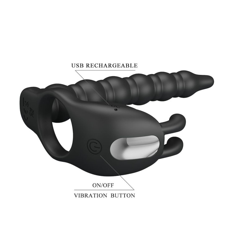 Pierścień  BLACKNEY - 7 funkcji wibracji