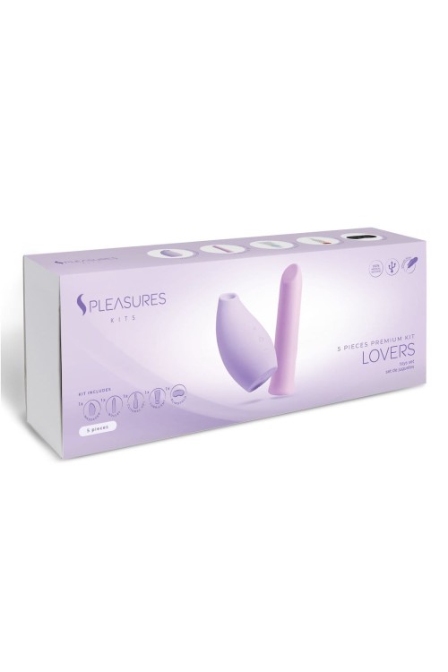 Zestaw akcesoriów LOVERS KIT - 2 akcesoria, 2 kosmetyki,  opaska na oczy dla nowych doznań