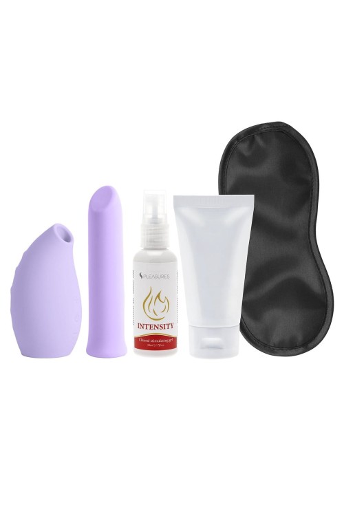 Zestaw akcesoriów LOVERS KIT - 2 akcesoria, 2 kosmetyki,  opaska na oczy dla nowych doznań