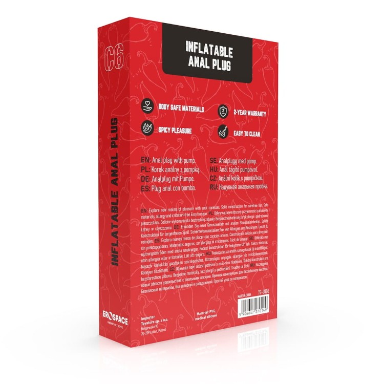 Pompowany korek analny  WILD PLAY