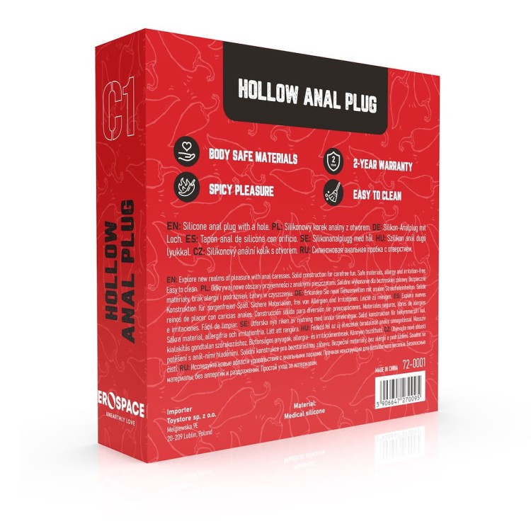 Silikonowy korek analny z tunelem