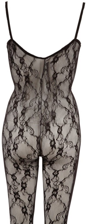 KOMBINEZON CATSUIT SCHWARZ L/XL