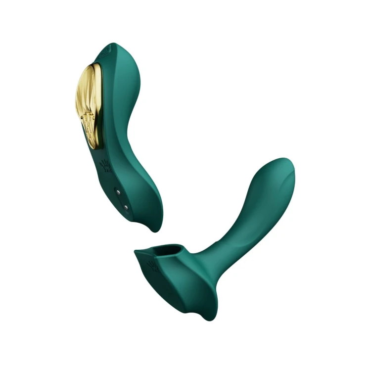 Wibrator do naoszenia  Aya Turquoise Green  - elegancja, stymulacja punktu G i kontrola przez aplikację