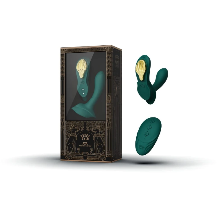 Wibrator do naoszenia  Aya Turquoise Green  - elegancja, stymulacja punktu G i kontrola przez aplikację