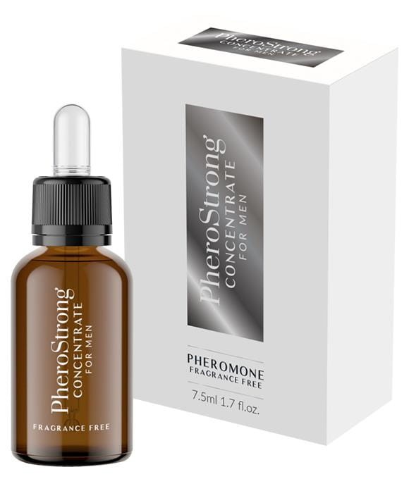 PheroStrong CONCENTRATE – bezzapachowy koncentrat feromonów do łączenia z perfumami. Zwiększa atrakcyjność, pewność siebie i magnetyzm.