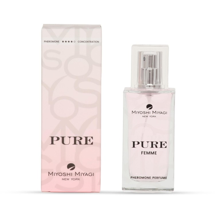 Miyoshi Miyagi Pure – bezzapachowe feromony dla kobiet.  50ml. Podkreślają kobiecość, wzmacniają efekty ulubionych perfum