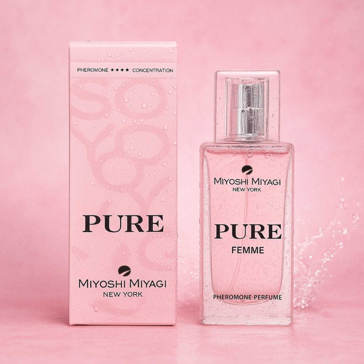 Miyoshi Miyagi Pure – bezzapachowe feromony dla kobiet.  50ml. Podkreślają kobiecość, wzmacniają efekty ulubionych perfum