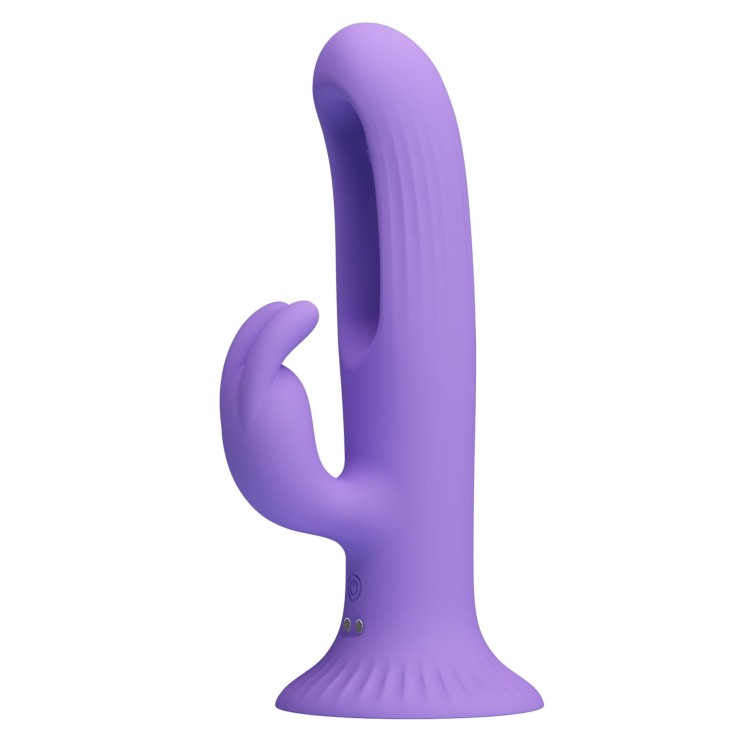 Dildo z stukającą wibracją i wibrjącym zajączkiem
