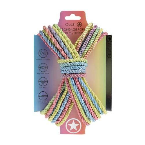Polyester Bondage Rope -  10 m - wielokolorwa, pastele
