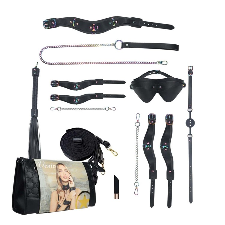 Zestaw bondage - Venice Collection - Kit with Bag - głęboka czerń