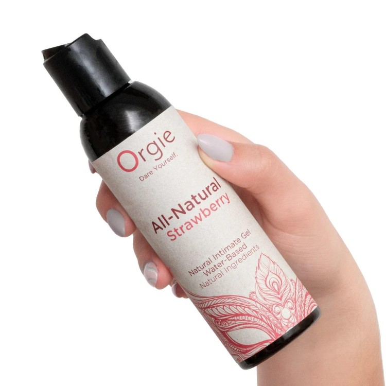 Żel wodny All-Natural Strawberry 150ml – naturalny wybór, który smakuje tak dobrze, jak działa.