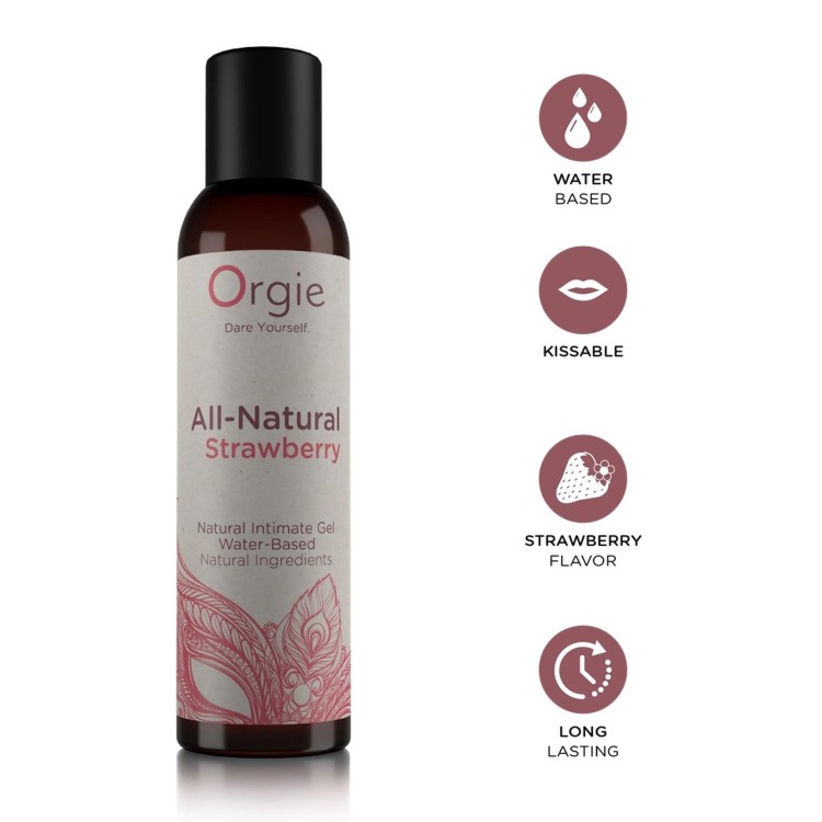 Żel wodny All-Natural Strawberry 150ml – naturalny wybór, który smakuje tak dobrze, jak działa.