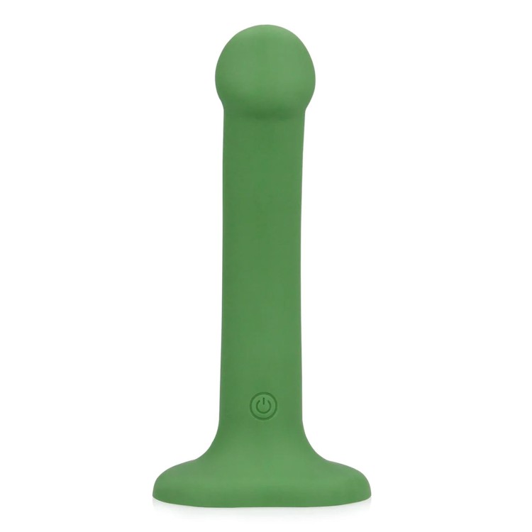Dildo wibrujące - drobnej wielkości, mocna rzyssawka, kolor -zieleń