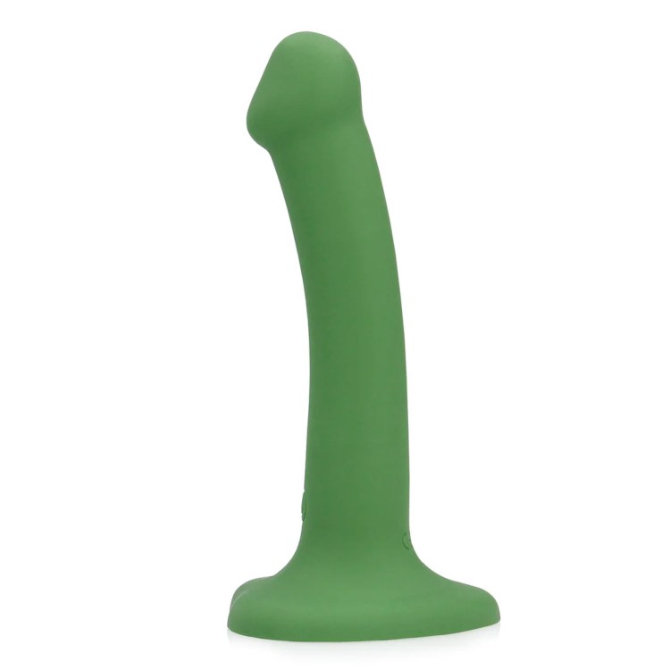 Dildo wibrujące - drobnej wielkości, mocna rzyssawka, kolor -zieleń
