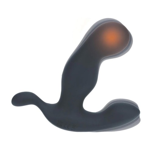 Podgrzewany i wibrujący silikonowy stymulator prostaty – czarny