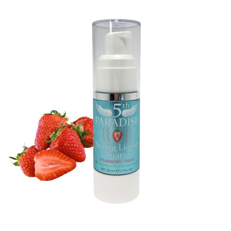 Mocny vibrator w płynie szalona truskawka 30 ml
