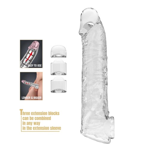 Nakładka na penisa, powiększająca – Clear – 26 cm