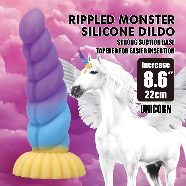 Seria " Monster"– 22 cm uroczy dildo - Jednorozec