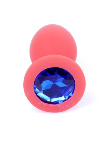 Korek analny , Plug-silikonowy, czerwień, Small