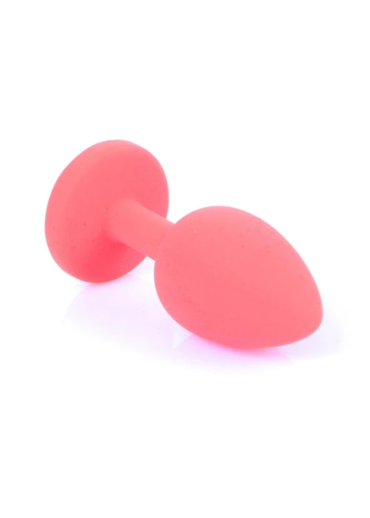Korek analny , Plug-silikonowy, czerwień, Small