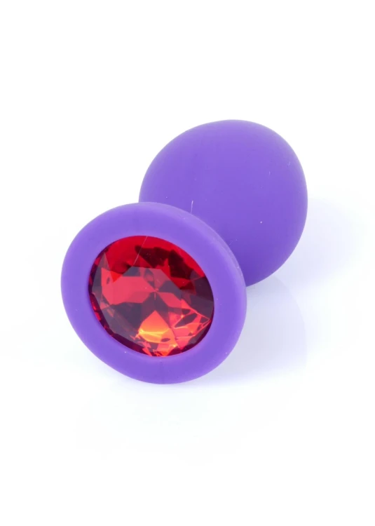Korek analny, Plug-silikonowy, fiolet Medium
