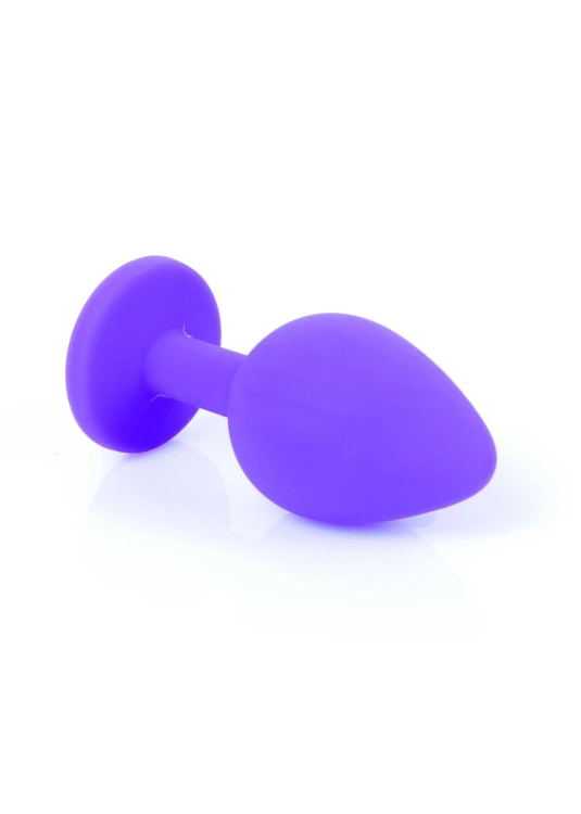 Korek analny, Plug-silikonowy, fiolet Medium