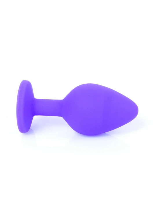 Korek analny, Plug-silikonowy, fiolet Medium