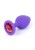 Korek analny, Plug-silikonowy, fiolet Medium
