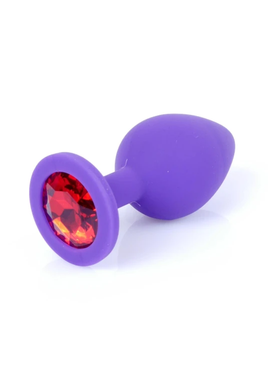 Korek analny, Plug-silikonowy, fiolet Medium