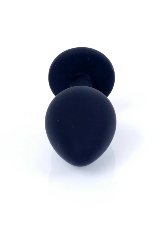 Korek analny Plug-silikonowy, czarny,  Medium