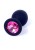 Korek analny Plug-silikonowy, czarny,  Medium